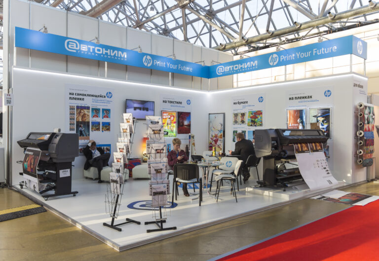 Moscow-september,24,,2015:,Us,Company,Printers,Hp,At,The,International